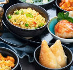 Traditional Indian cuisine. Homemade Indian recipes various. Copy space